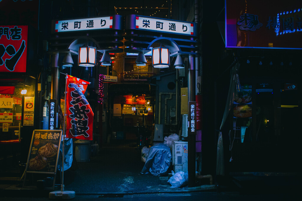 夜の商店街