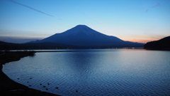 山中湖の日没