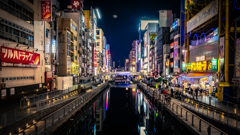 道頓堀 Photoshop 月