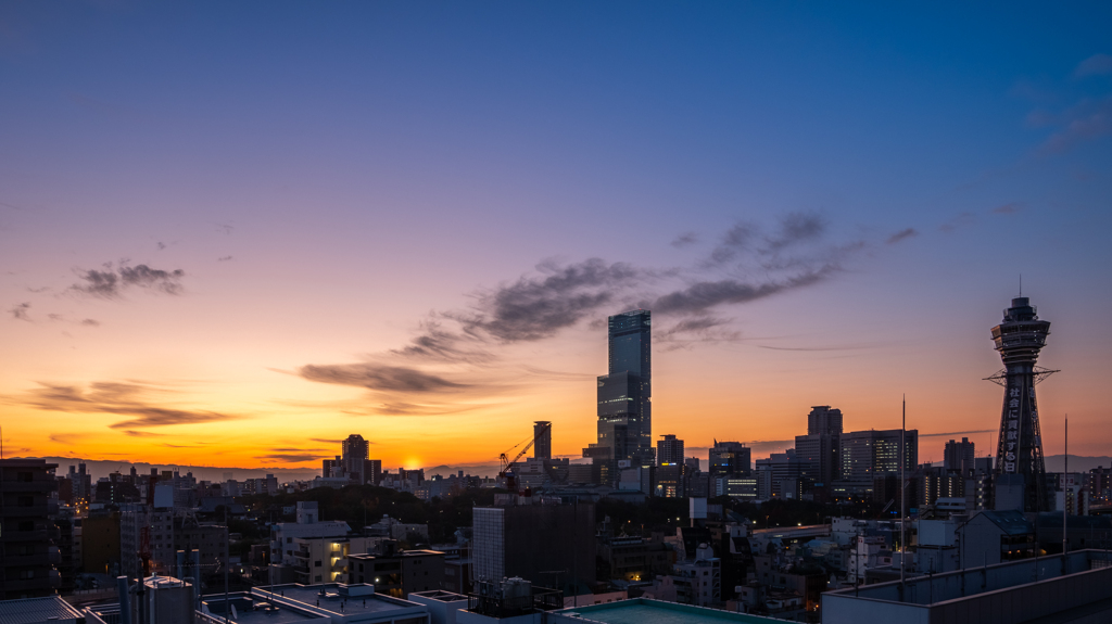 大阪2019年没の日の出