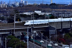 新幹線と名神高速！