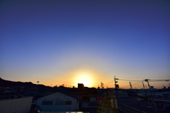 本日の朝焼け