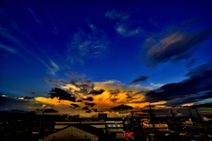 昨日の夕焼け！　東の空　7/10