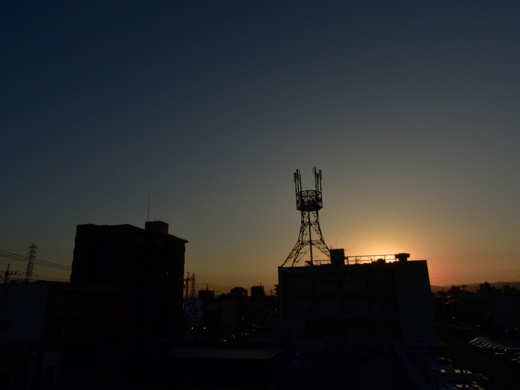 本日の夕陽