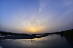 鵜の軍団と日の出！　4/14