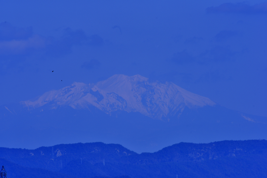 木曽御嶽山！　岐阜羽島IC付近より