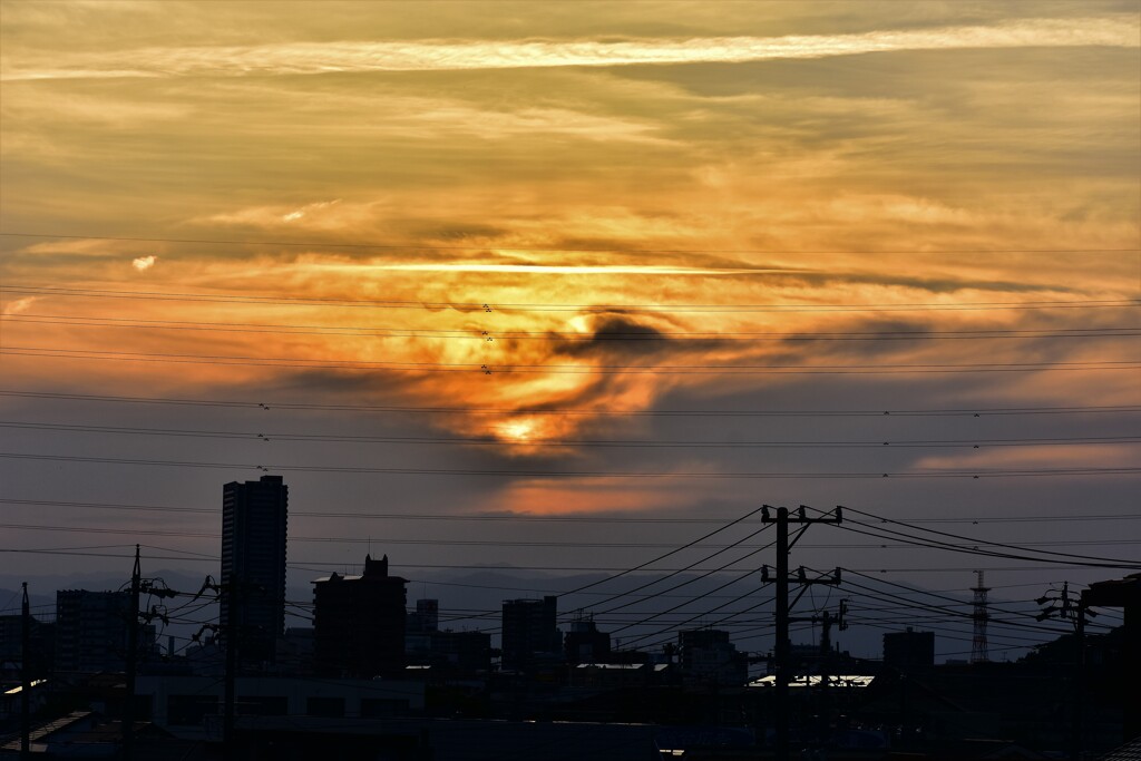 昨日の夕焼け！　5/12