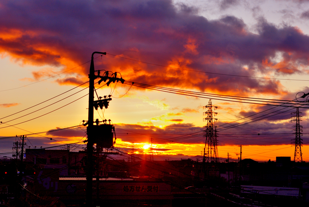 本日の朝焼け！　26/1/2