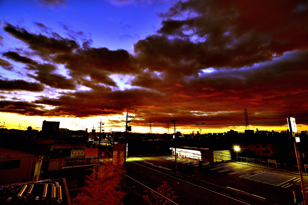 昨日の朝焼け！　12/12