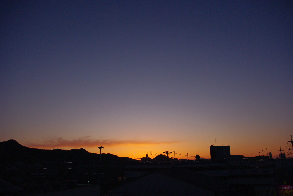 PENTAX K-m　撮って出し　朝焼け