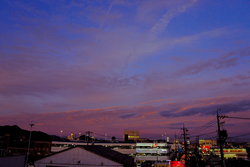 昨日の夕焼け！　東の空