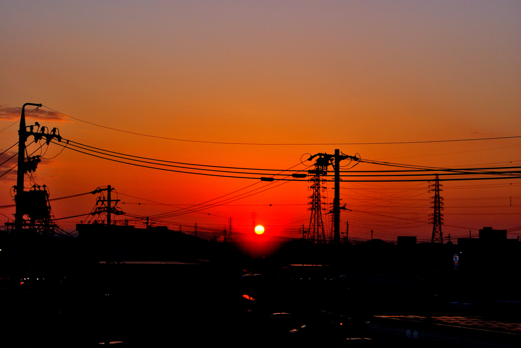 本日の朝焼け！　2　12/17