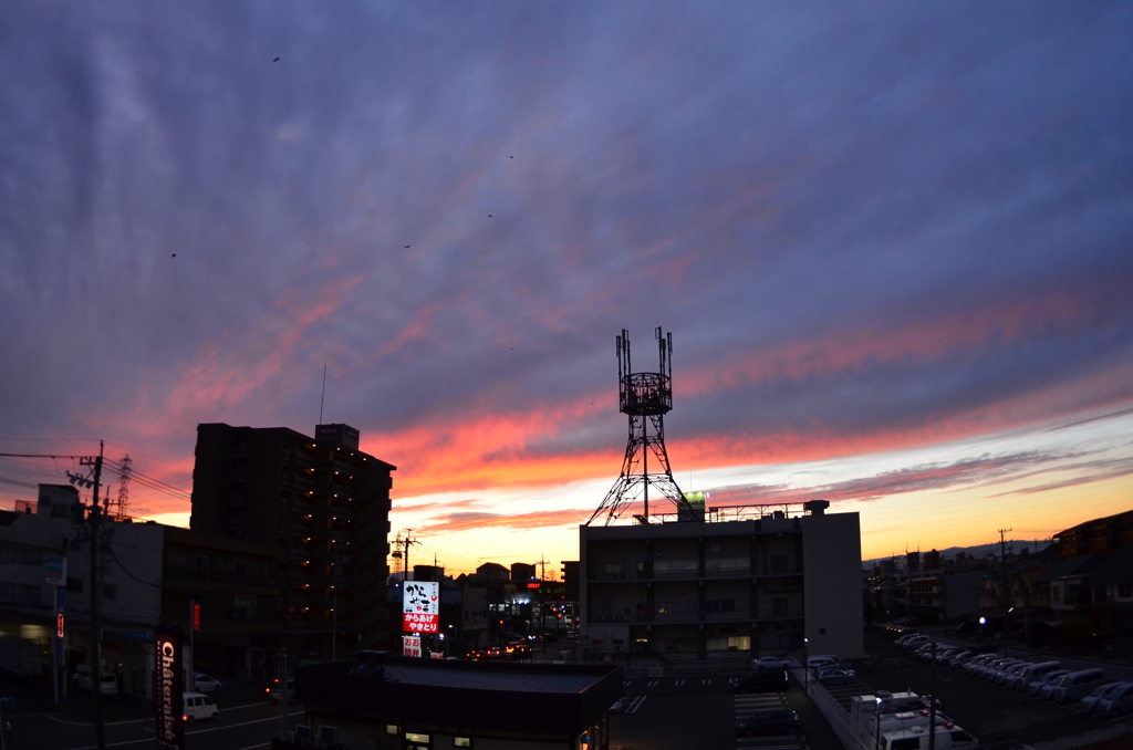 本日の夕焼け　10/27