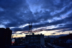 雨上がりの西の空！