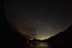 雲の切れ間に天の川！！
