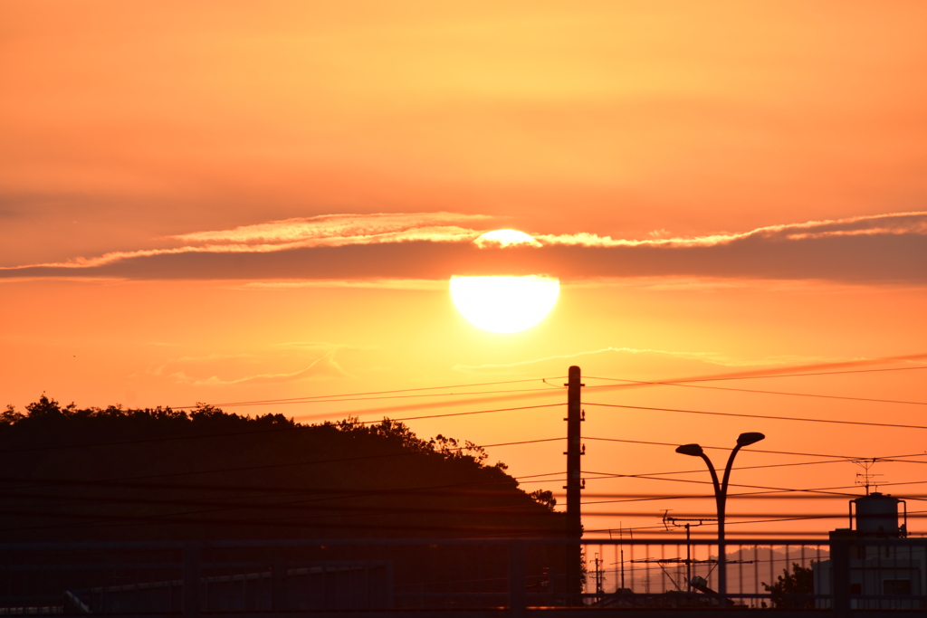 今朝の朝陽