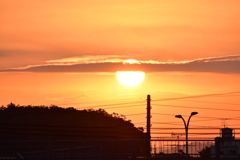 今朝の朝陽