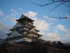 寒空の下 大阪城