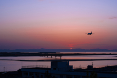 佐渡に沈む夕日