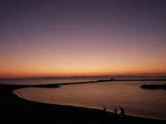 夕暮れの日本海