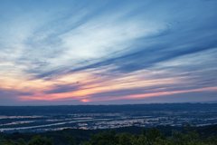 金倉山からの夕景