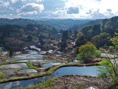 水入りされた松代 星峠の棚田　”２