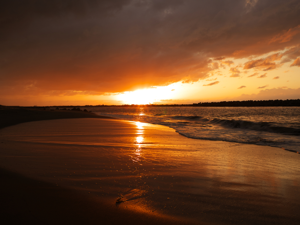 夕日