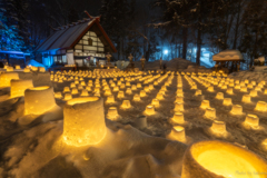 定山渓雪灯路