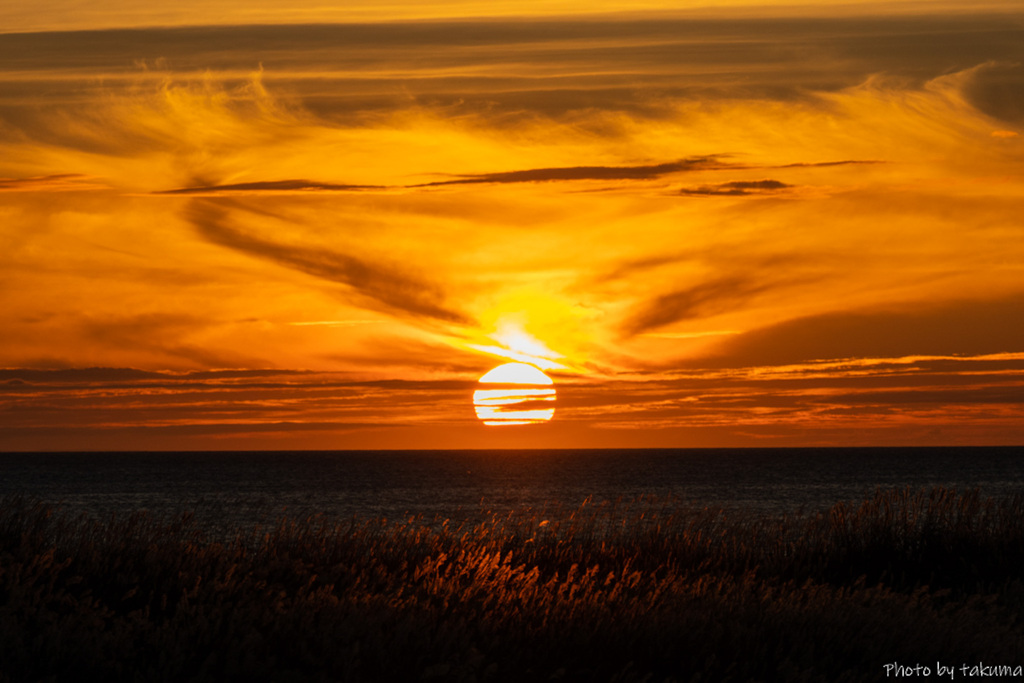 秋の夕陽