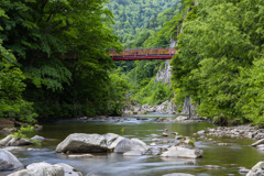 定山渓の吊り橋