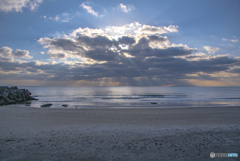 砂浜と雲