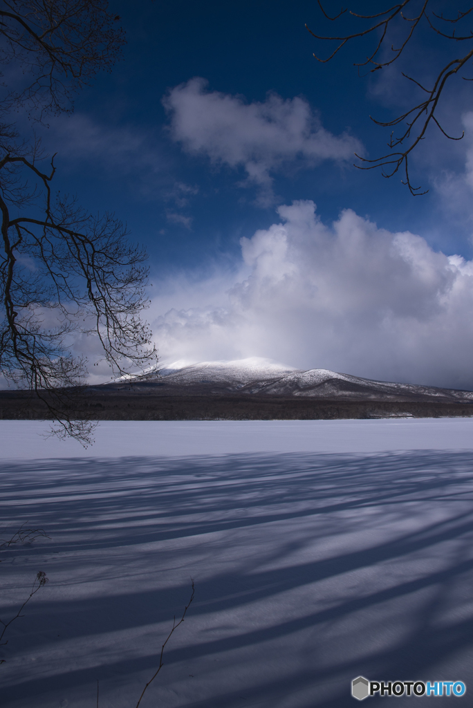 駒ヶ岳と冬の雲(冬散策完）