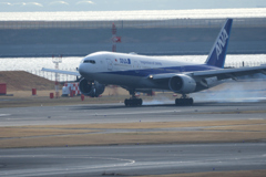 羽田空港 C滑走路 34R着陸 ANA B-777