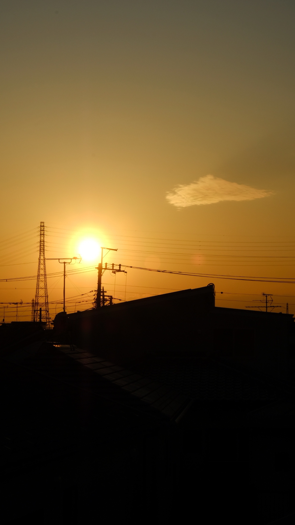 夕陽と雲