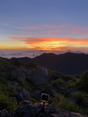 北岳からの朝日