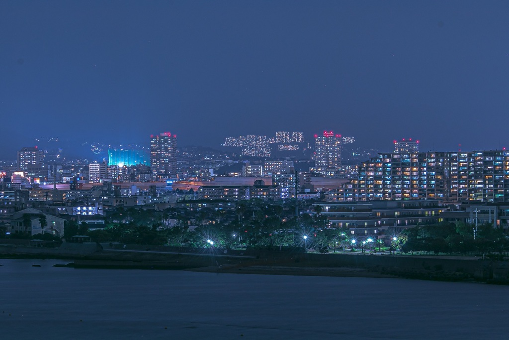 甲子園浜橋からの夜景