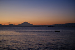 森戸海岸の夕暮れ