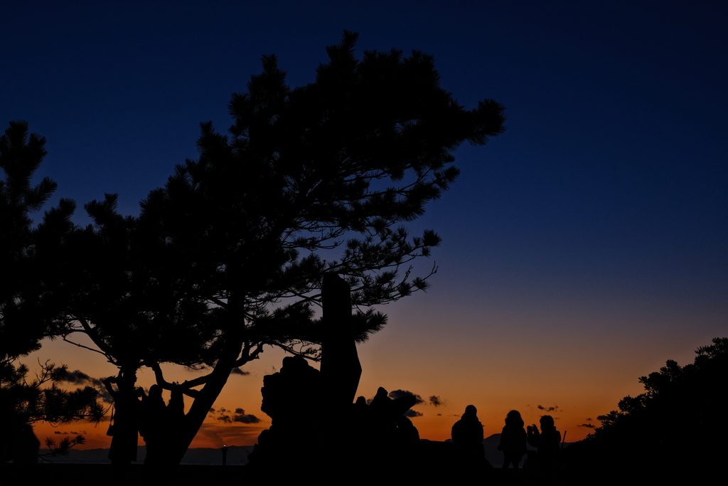 海岸の夕暮れ