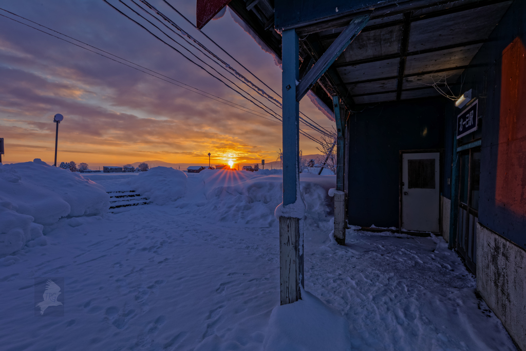 北一已駅の元日 [‐18℃] (５)