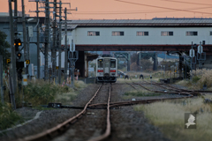 終着駅(停車直前)