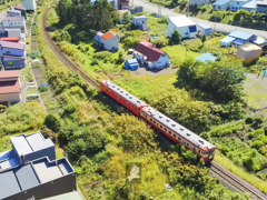 スターライトるもい(団体臨時列車)(空撮)