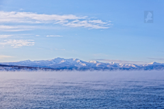 けあらしの朝(-15℃) 幻の島