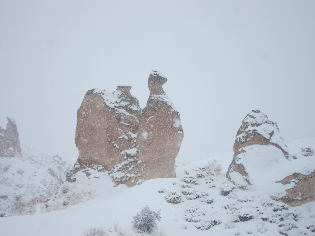 カッパドキア らくだ岩の雪景色(2011)