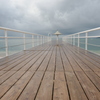 雨天のフサキビーチ桟橋