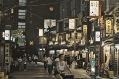 晩夏の伝法院通 晩夏の伝法院通