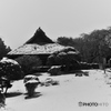 雪景色の秩父宮記念公園の母屋