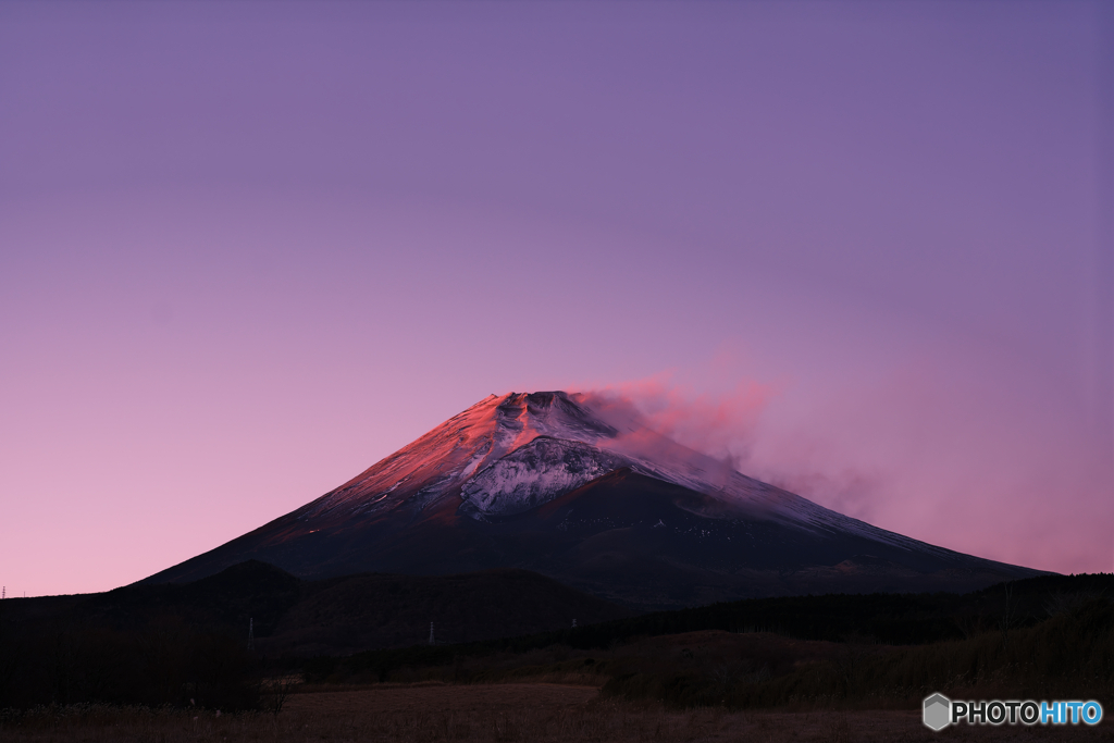 夕陽受けて