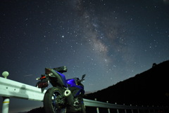 バイクと天の川