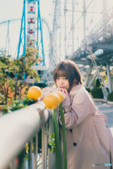 手すりがいい感じに反射してくれました