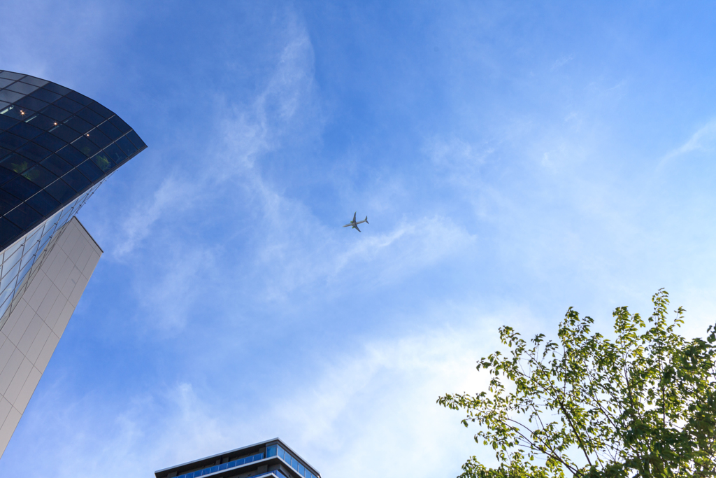 都心上空の飛行機 2021.08.05